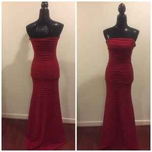 Ruby red bodycon mermaid gown